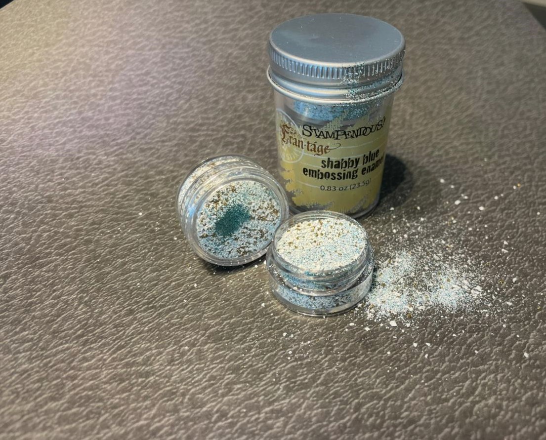 Пудра для эмбоссинга Shabby Blue Stampendous  Embossing Enamel (россыпью 5ml/3 гр)