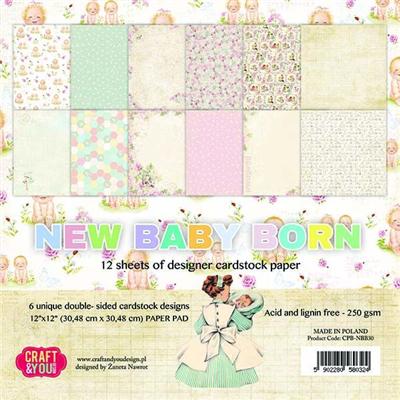 Набор бумаги Craft & You - New baby born (30х30 см) (п.29)