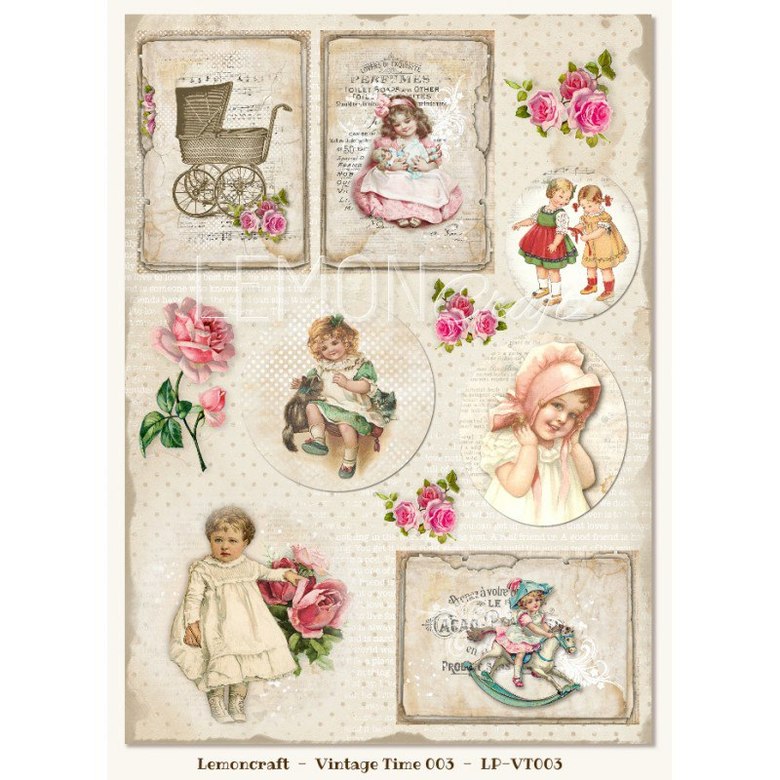 Лист для вырезания Vintage time 003