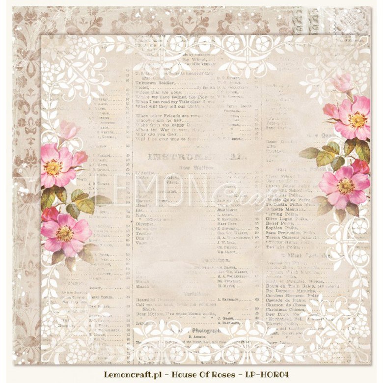Лист бумаги Lemon Craft - House of Rose -04