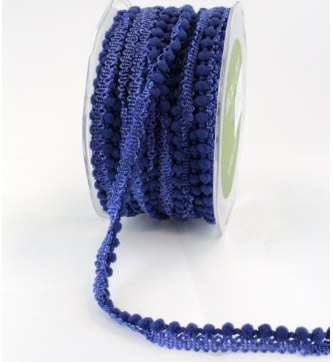 Лента из помпонов синяя May Arts, (1 ярд)