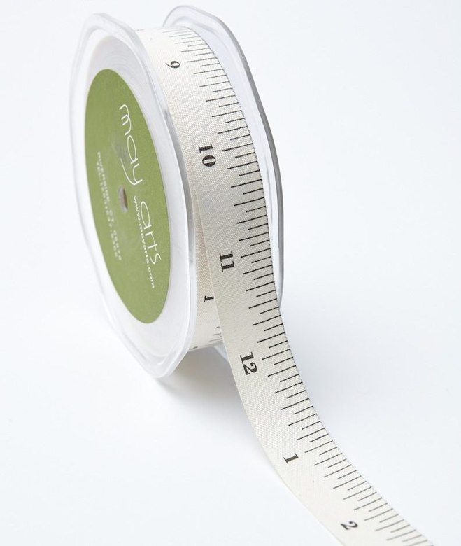 Лента хлопковая линейка May Arts, (1 ярд)