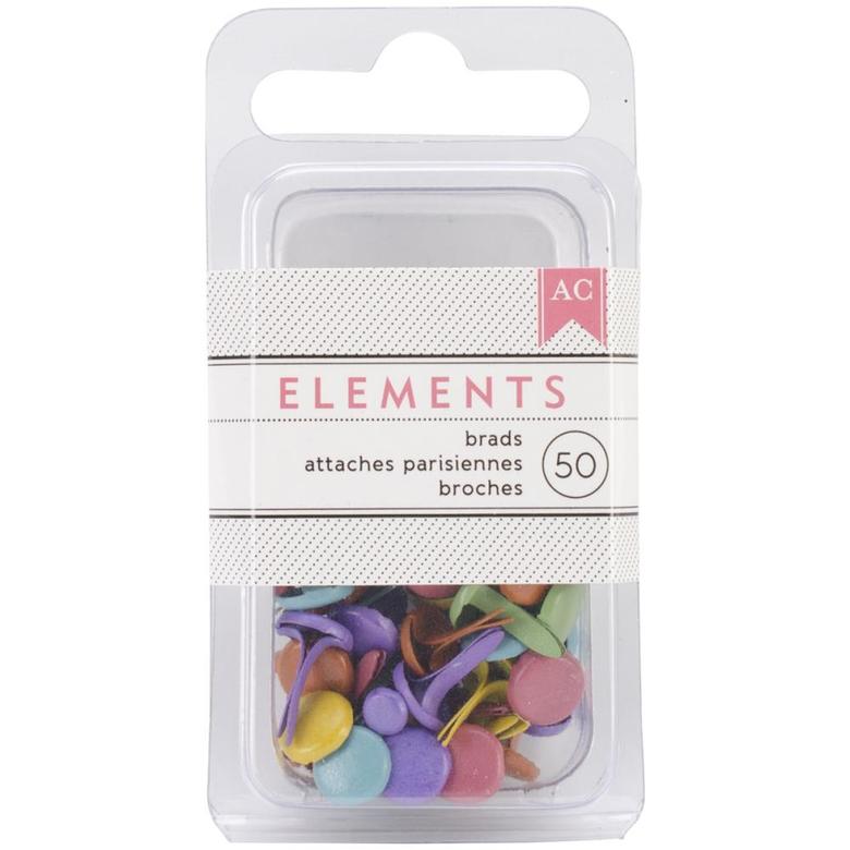 Набор брадс American Crafts - Mini Brads: Bright