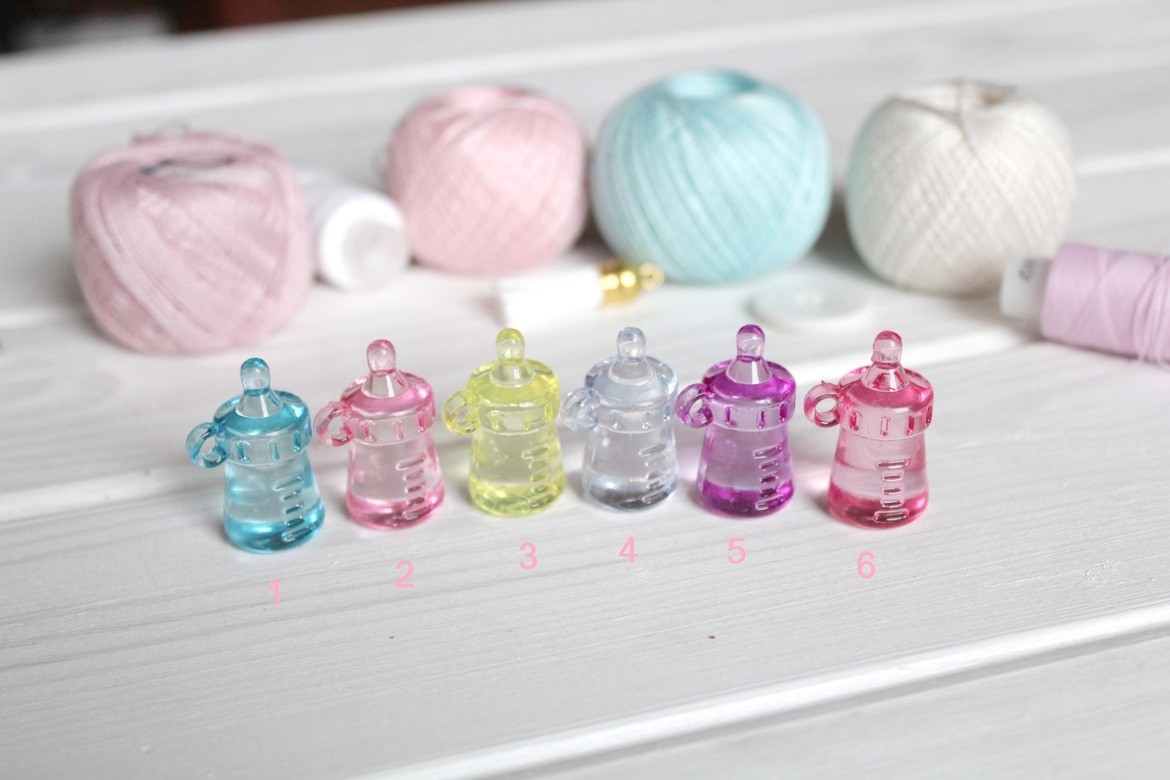 Акриловая подвеска бутылочка, (1 шт)