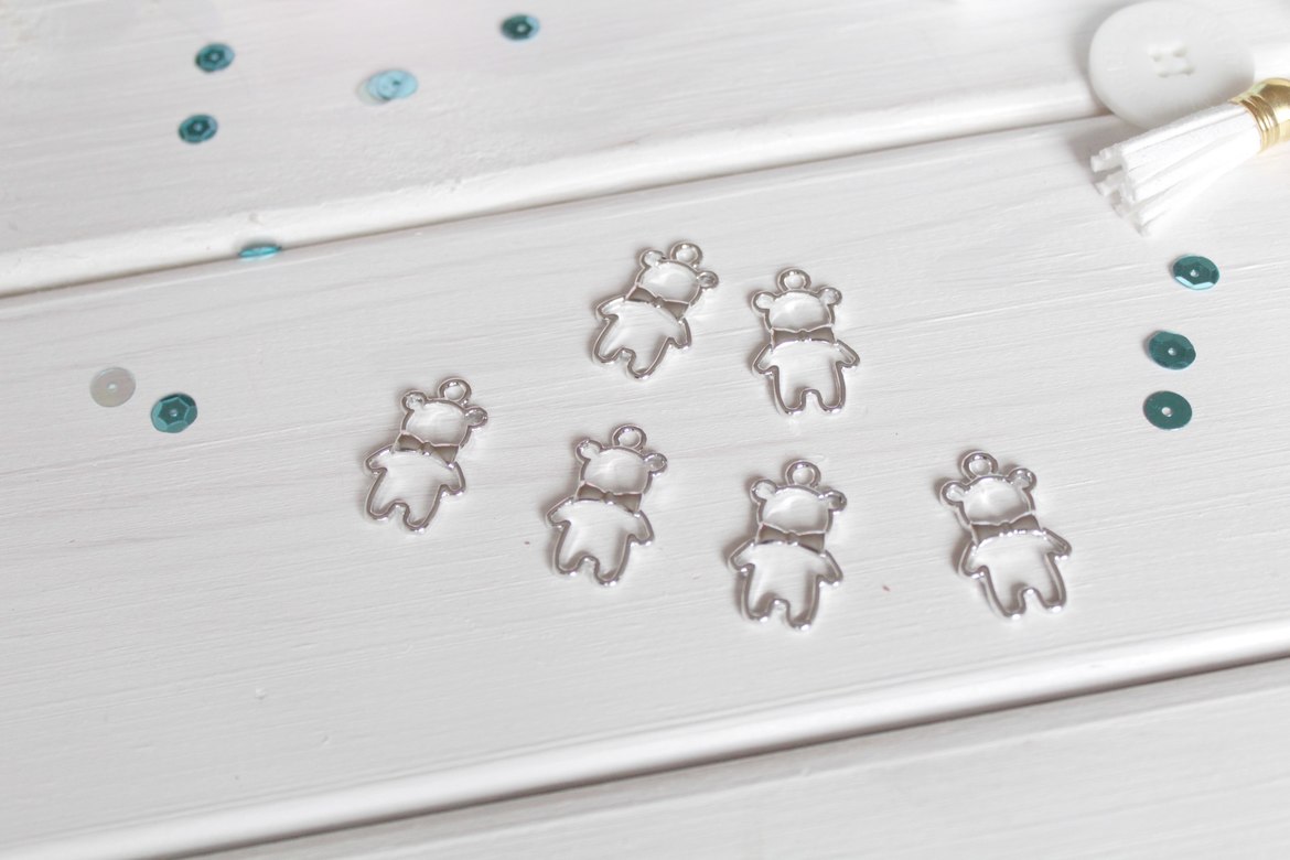 Подвеска металлическая мишка