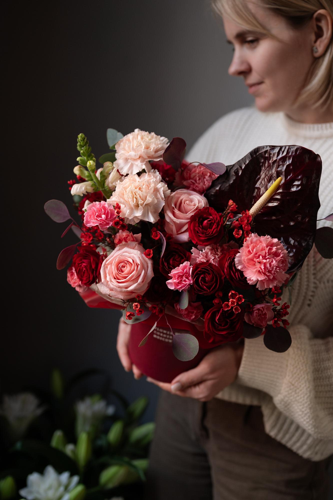 Композиция "Бархатное сердце"