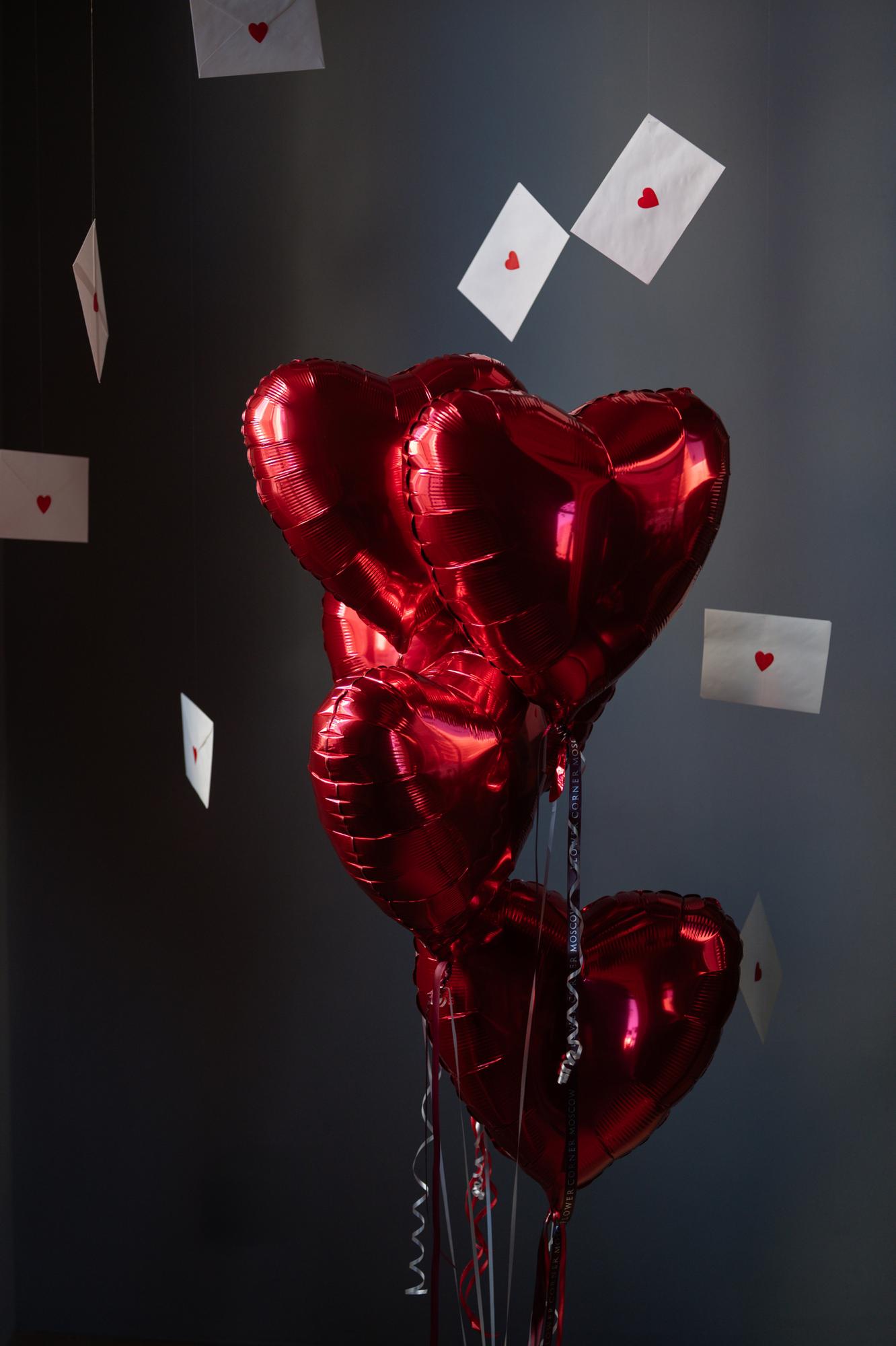 шар фольгированный "Красное сердце"