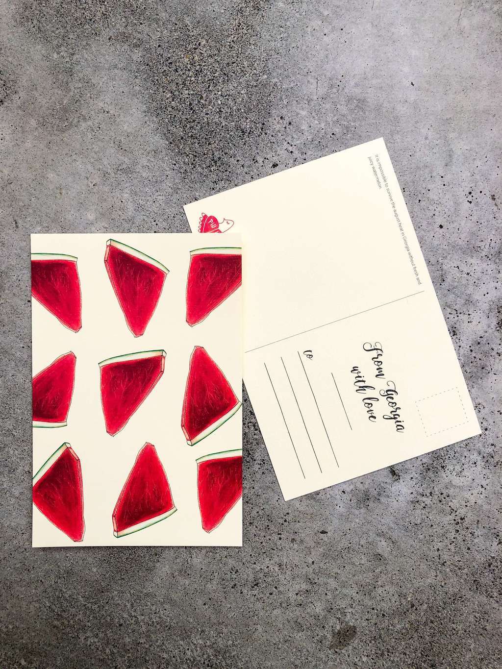 Открытка "Арбуз"/ Postcard "Watermelon"