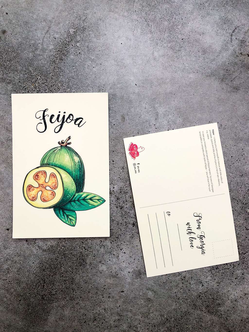 Открытка "Фейхоа"/ Postcard "Feijoa"