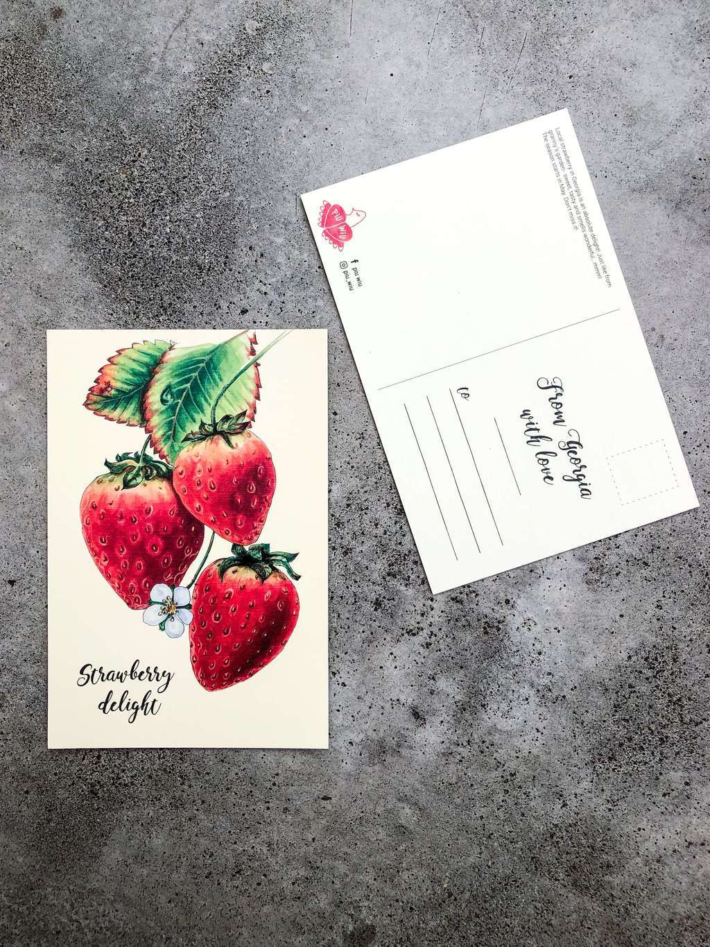 Открытка "Клубника"/ Postcard "Strawberry"