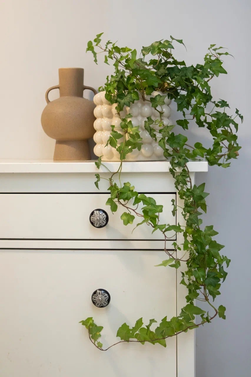 Керамическая ручка с серебристой накладкой