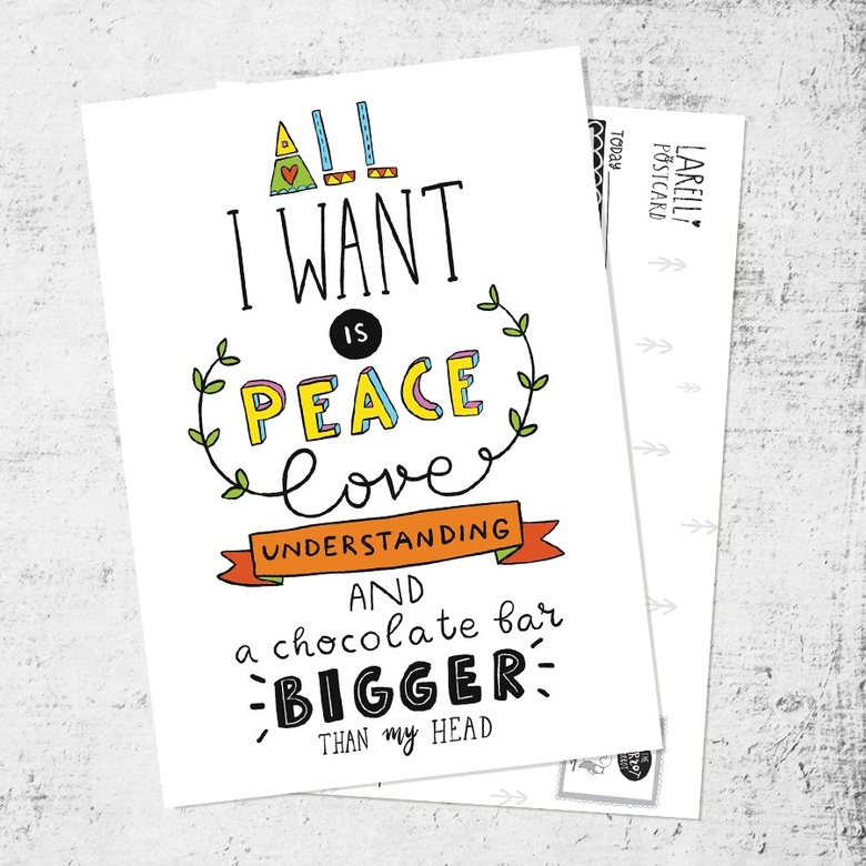 Почтовая открытка «All I want is»