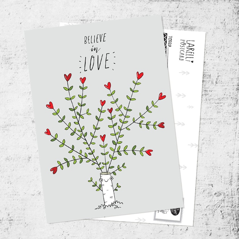 Почтовая открытка «Believe in love»