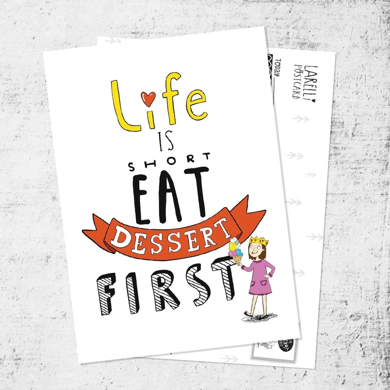 Почтовая открытка «Life is short»