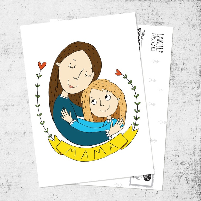 Почтовая открытка «Мамин день»