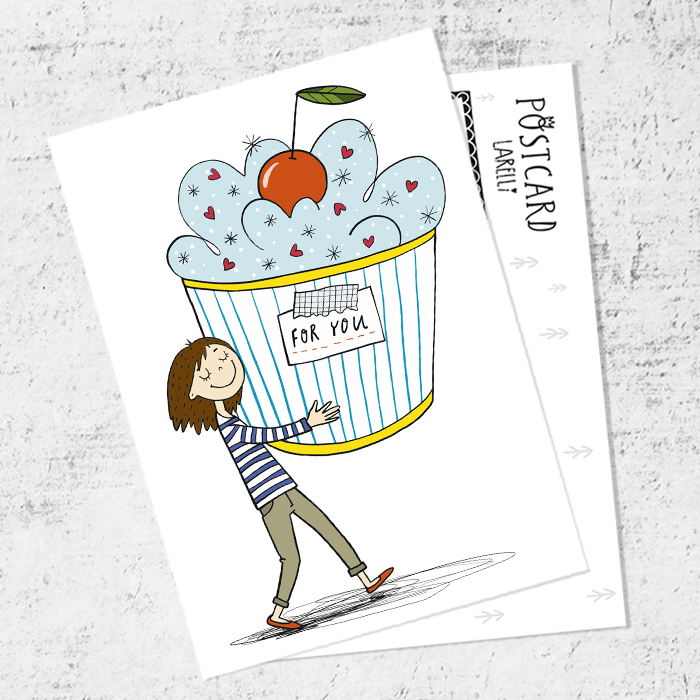 Почтовая открытка «Вкусняшка для тебя!»