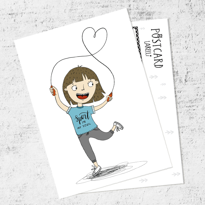 Почтовая открытка «Спорт в моей душе»