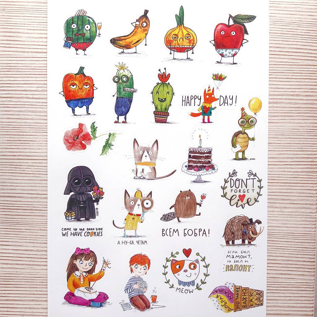 Набор наклеек «Всякая всячина» (21 наклейка)