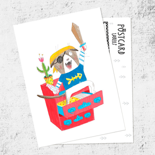 Почтовая открытка «На абордаж!»