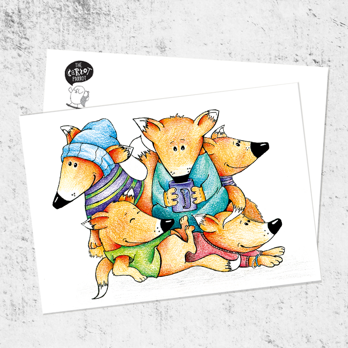 Почтовая открытка «Лис много не бывает»