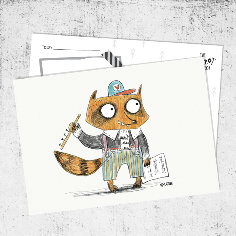 Почтовая открытка «Юный музыкант»