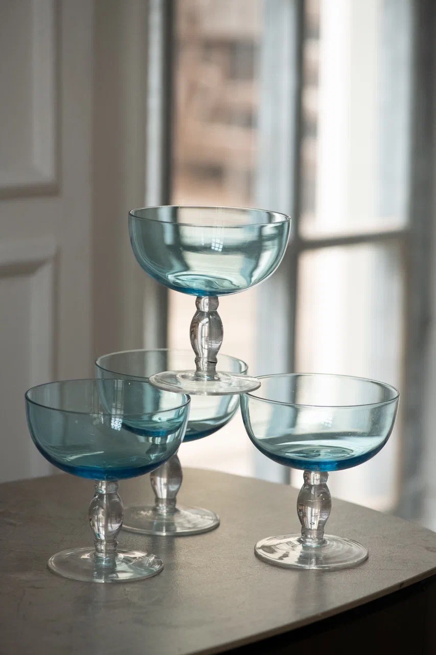 Бокал - креманка голубой