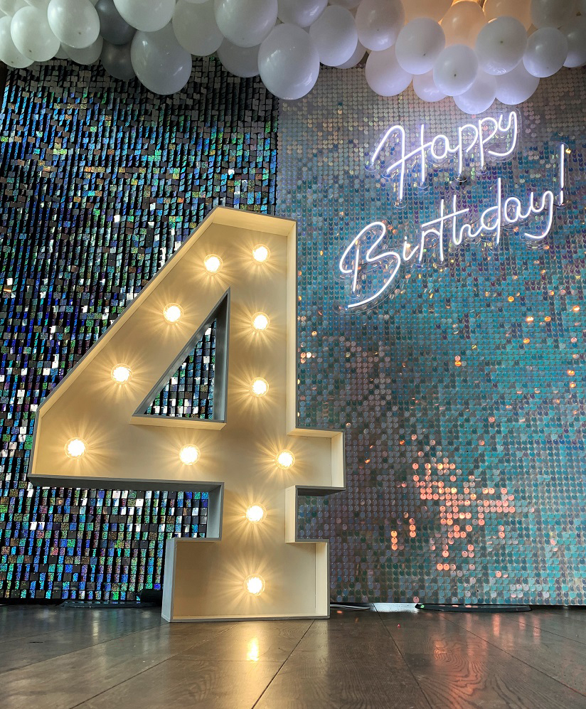 светящаяся цифра в аренду DioDecor