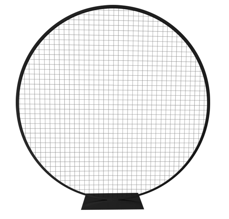 Круглая фотозона с сеткой
