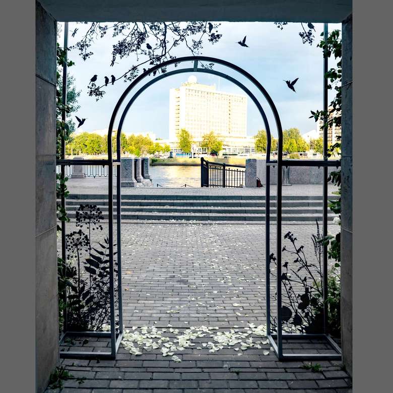 Арка стеклянная с рисунком (продажа)