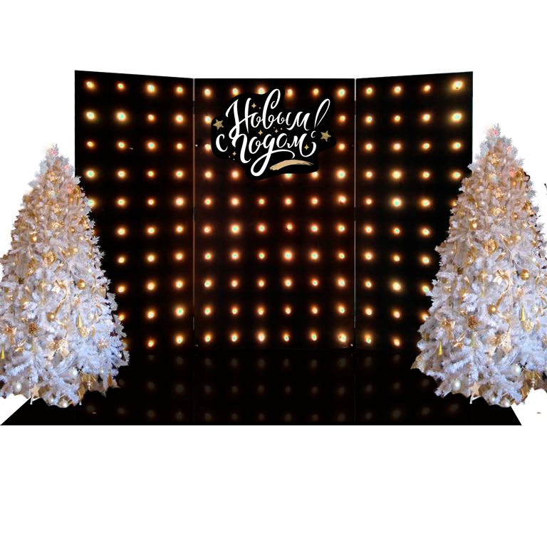 Фотозона с лампочками новогодняя