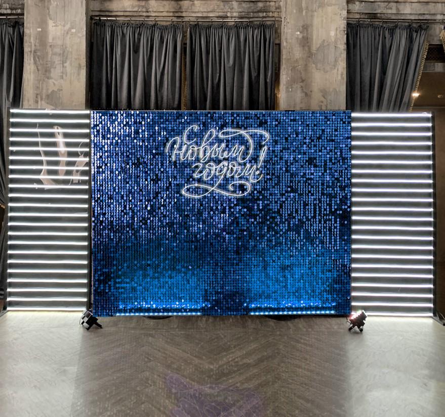 Неоновая фотозона на Новый год