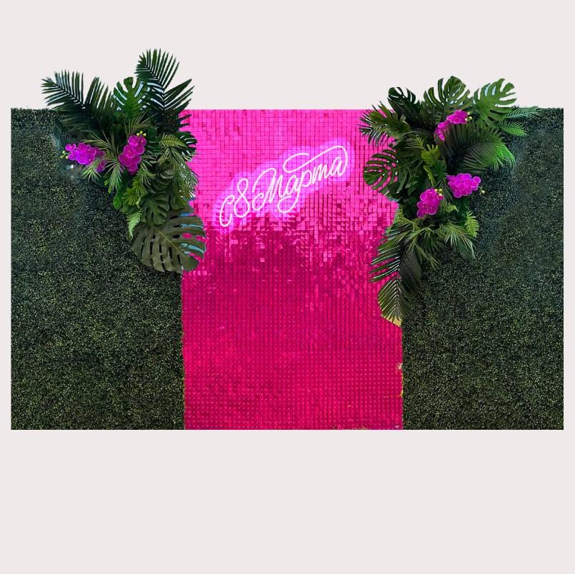 Тропическая фотозона с пайетками