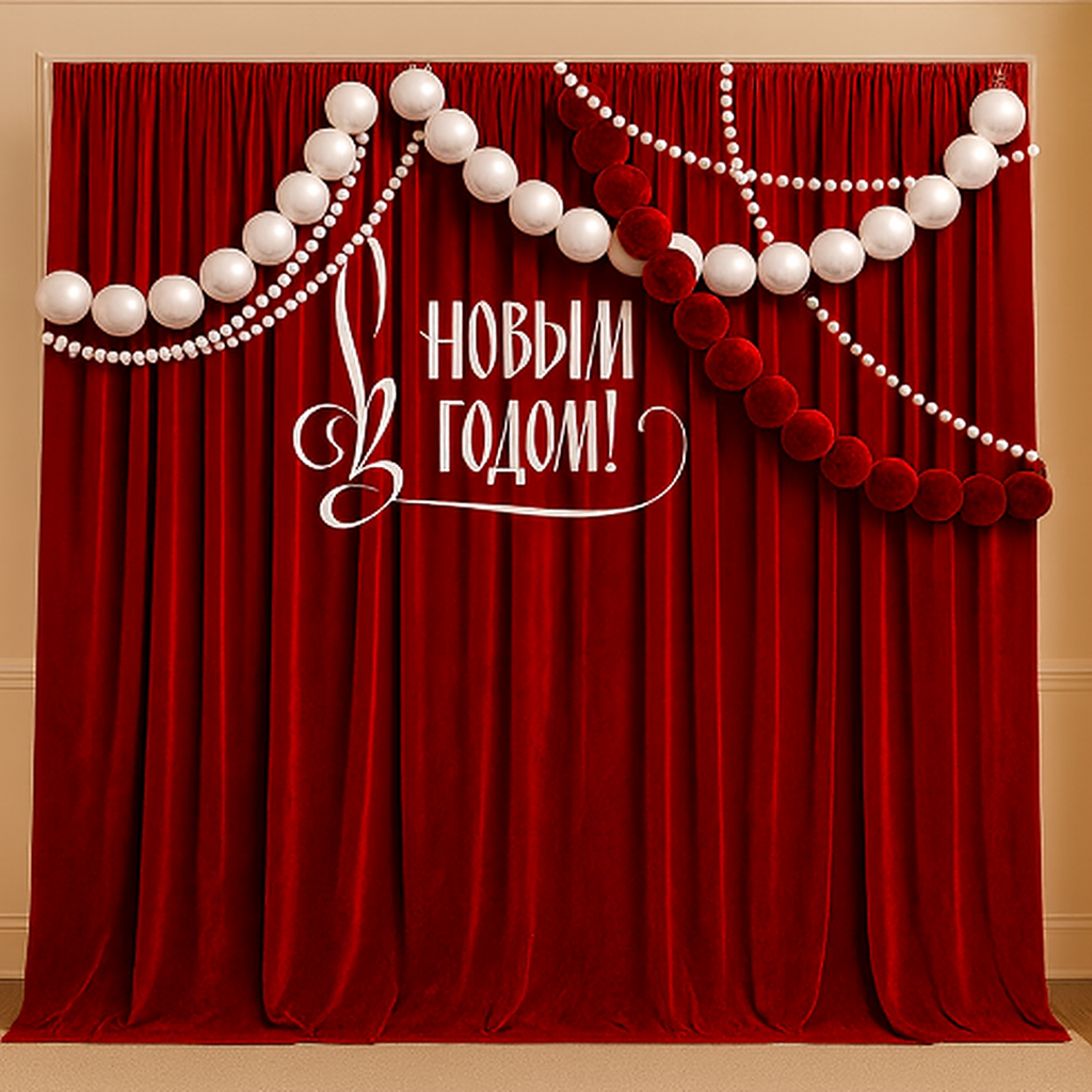 Фотозона с бусами А-ля рус