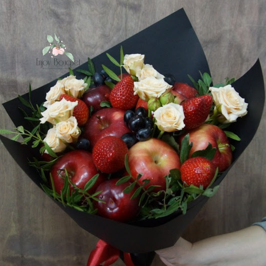 Фруктовый букет "Запретная страсть", 25 см