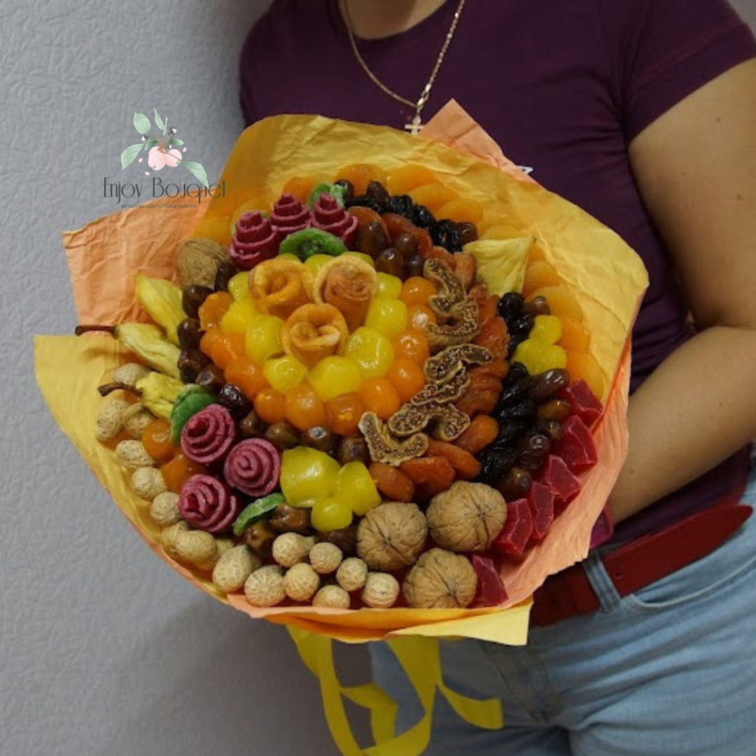 Букет из сухофруктов "Просто подари", 28 см