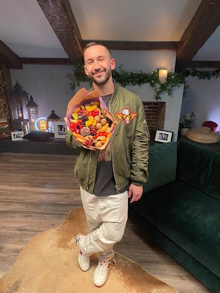 Букет с сухофруктами "Осенняя история", 25 см