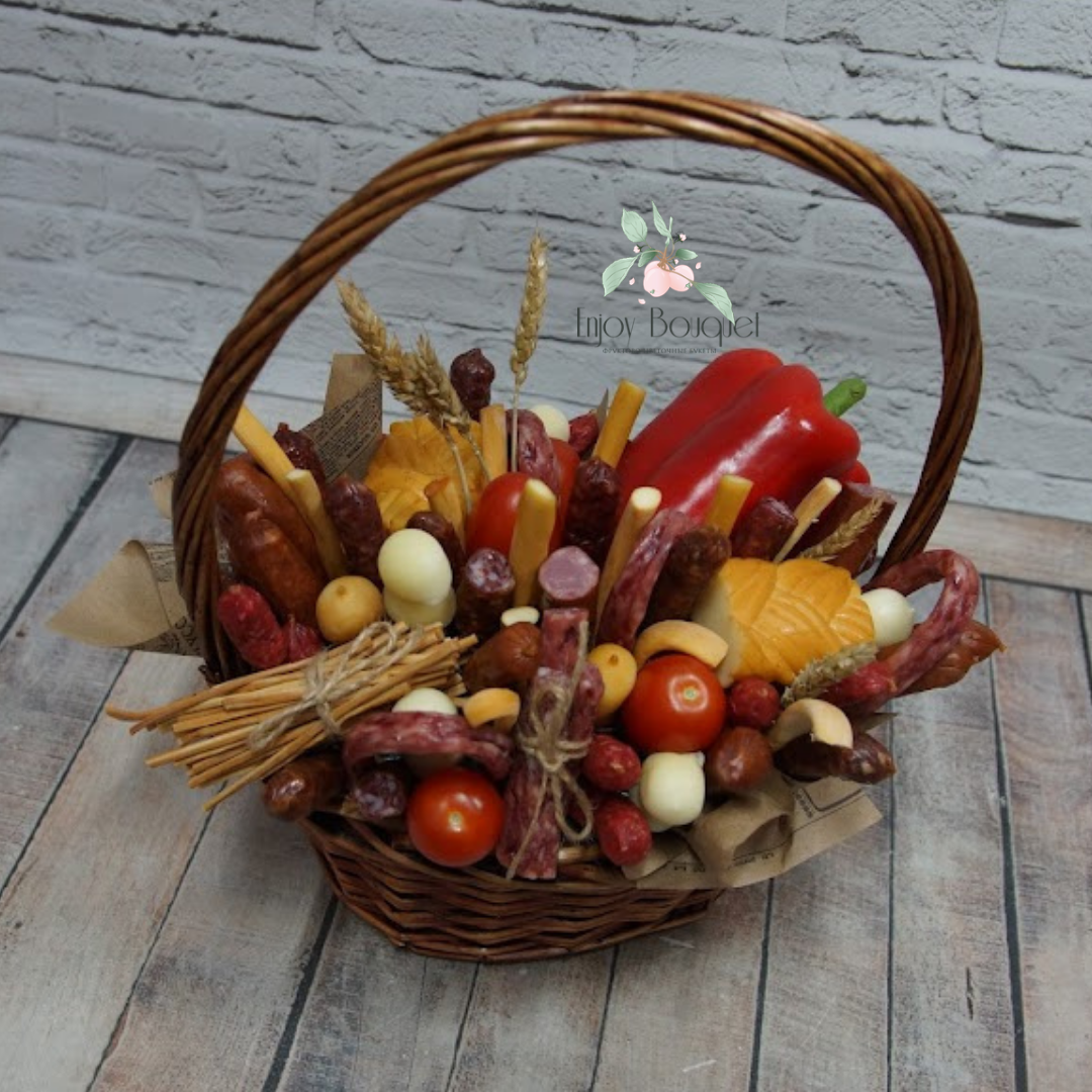 Колбасная корзинка "Сытный завтрак", 1 кг