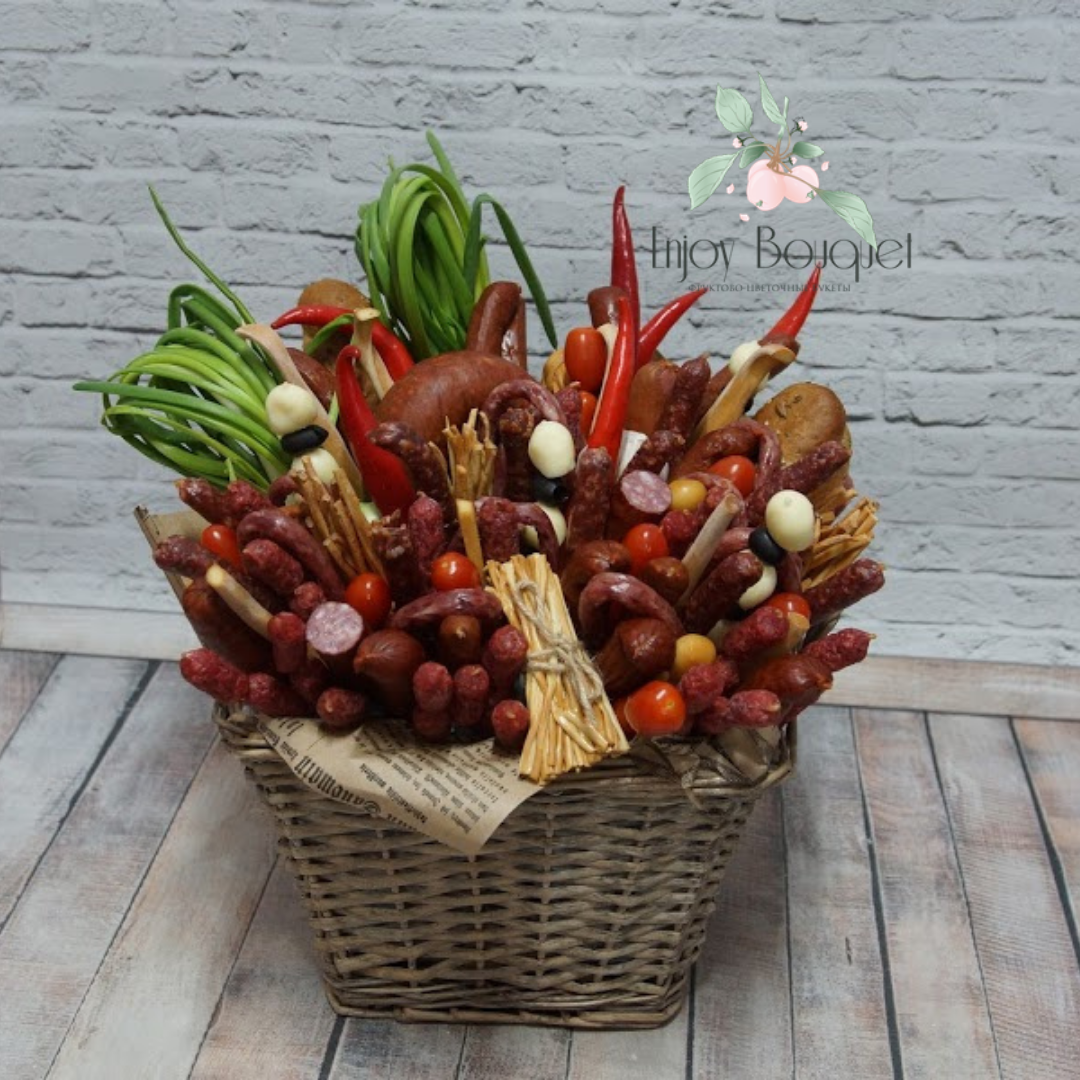 Большая подарочная корзина  для настоящего мужчины, 3 кг