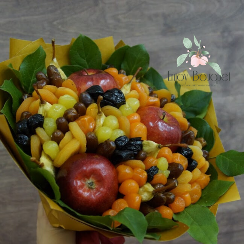 Букет из сухофруктов "Сезонный подарок", 28 см