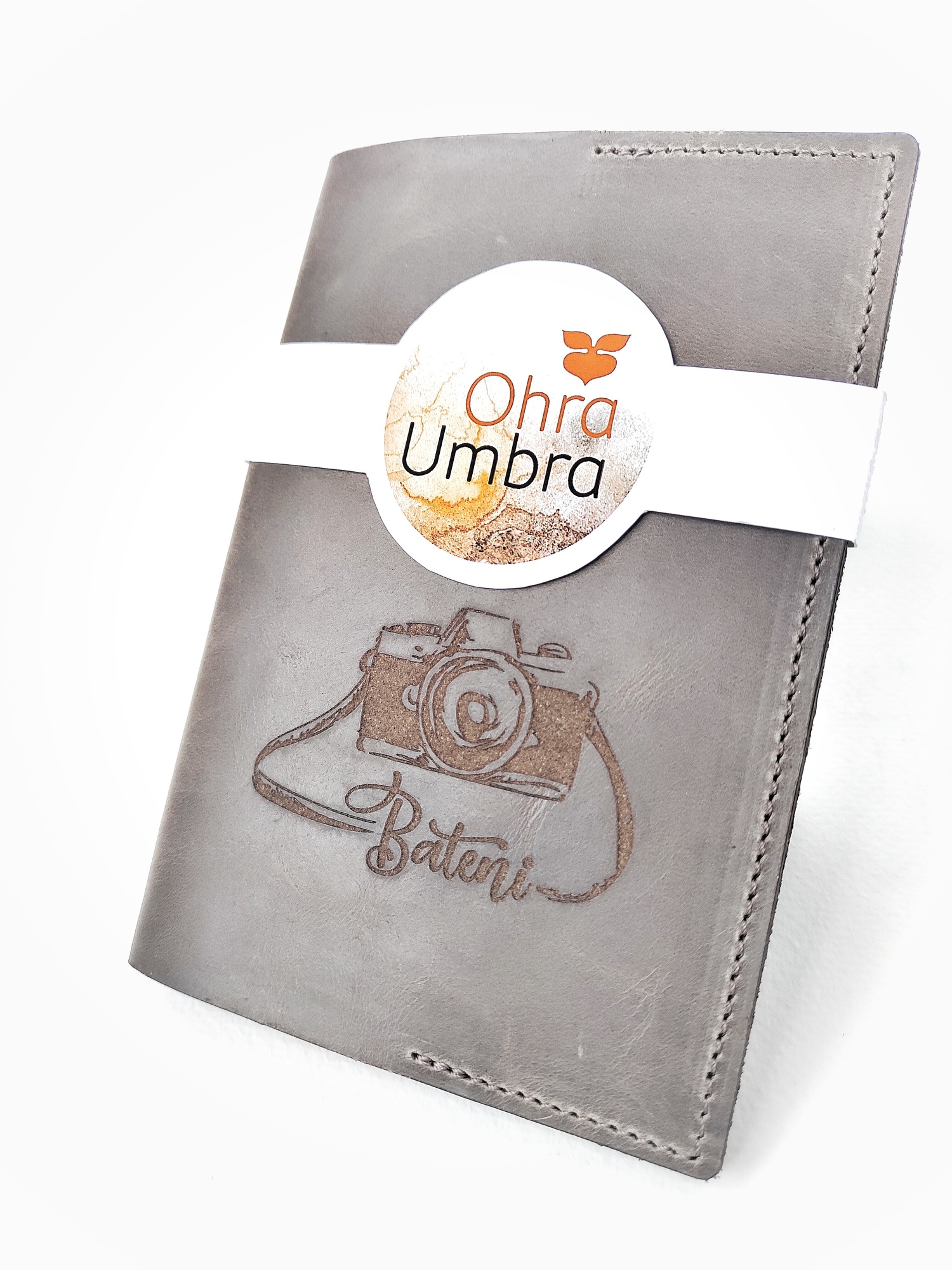 Обложка для паспорта ФОТОГРАФ серый пул-ап