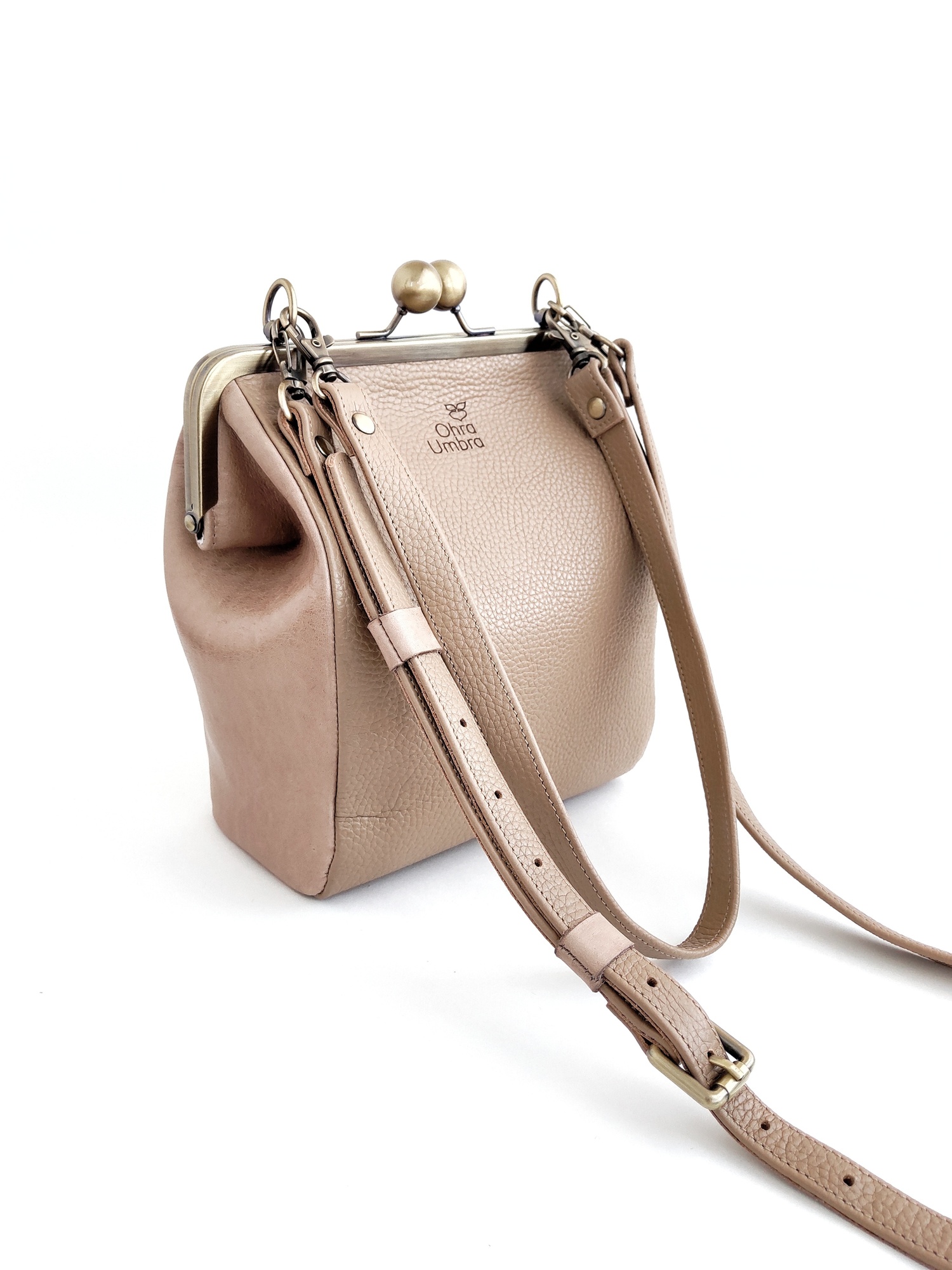 Сумка РОШЕ песочный + персиковая косточка