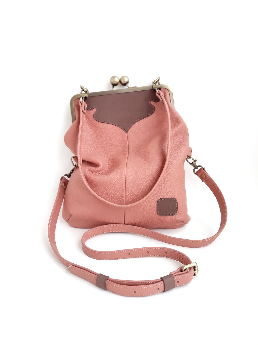 Сумка ДИЖОН коралл + каштан