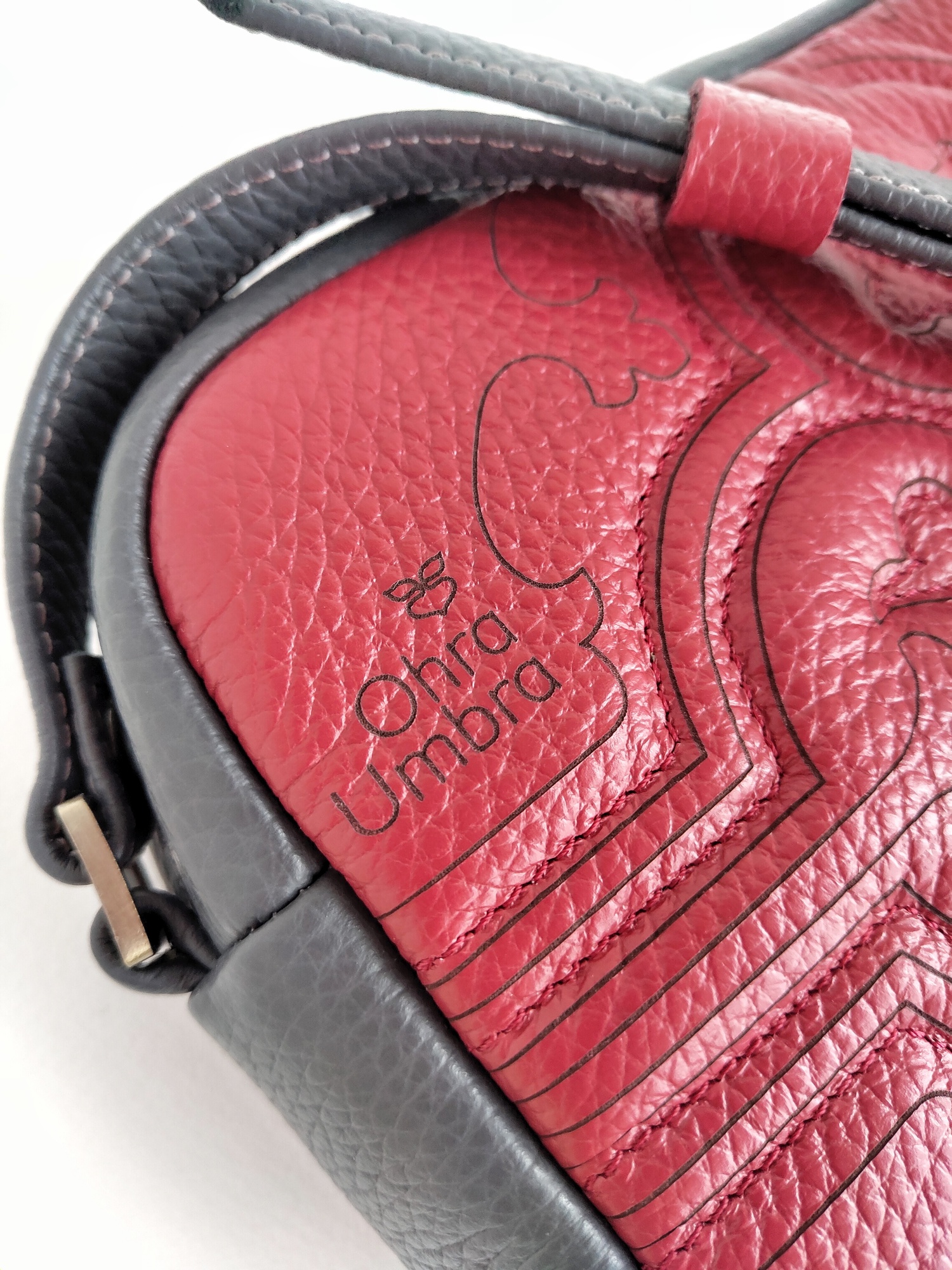 Сумка СЕВИЛЬЯ брусничный + графитный