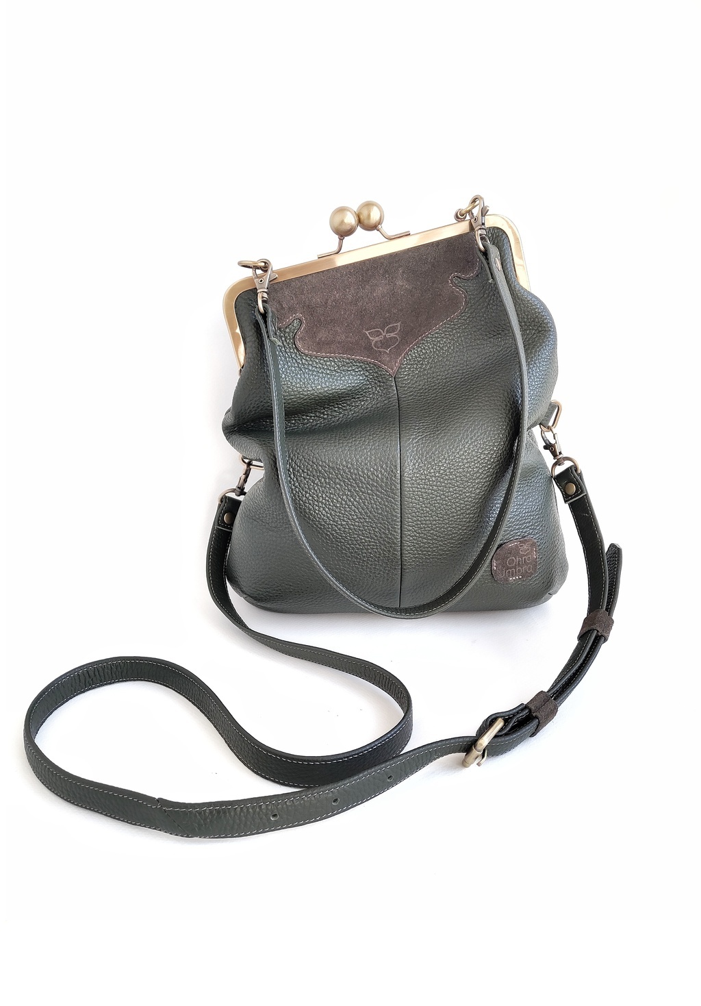 Сумка ДИЖОН Пепельно-оливковый + Умбра