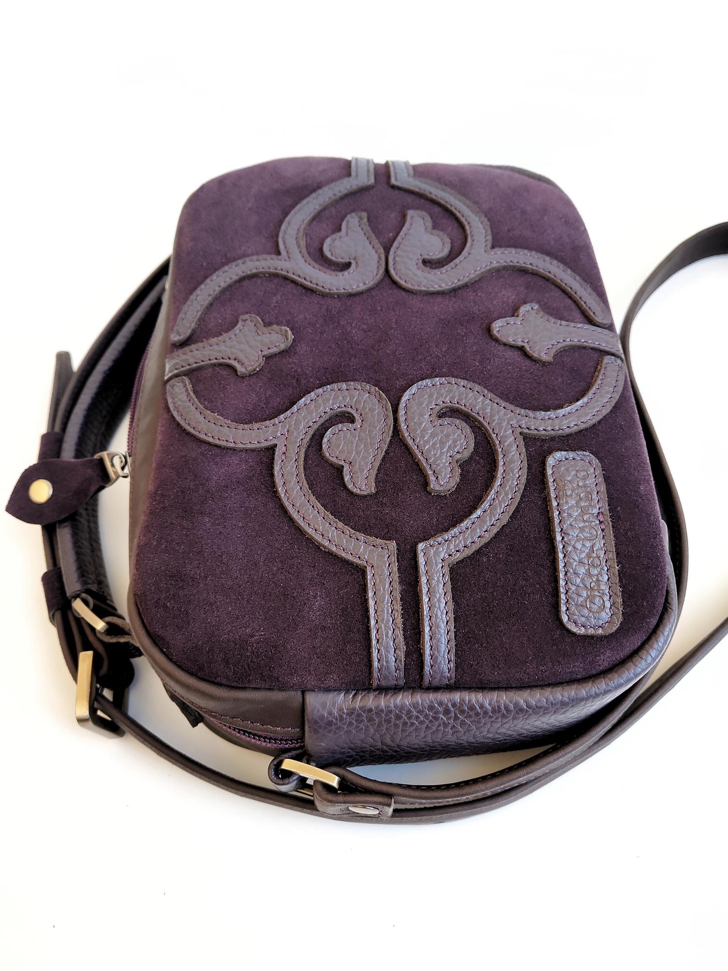 Сумка ТОСКАНА баклажан + темный шоколад