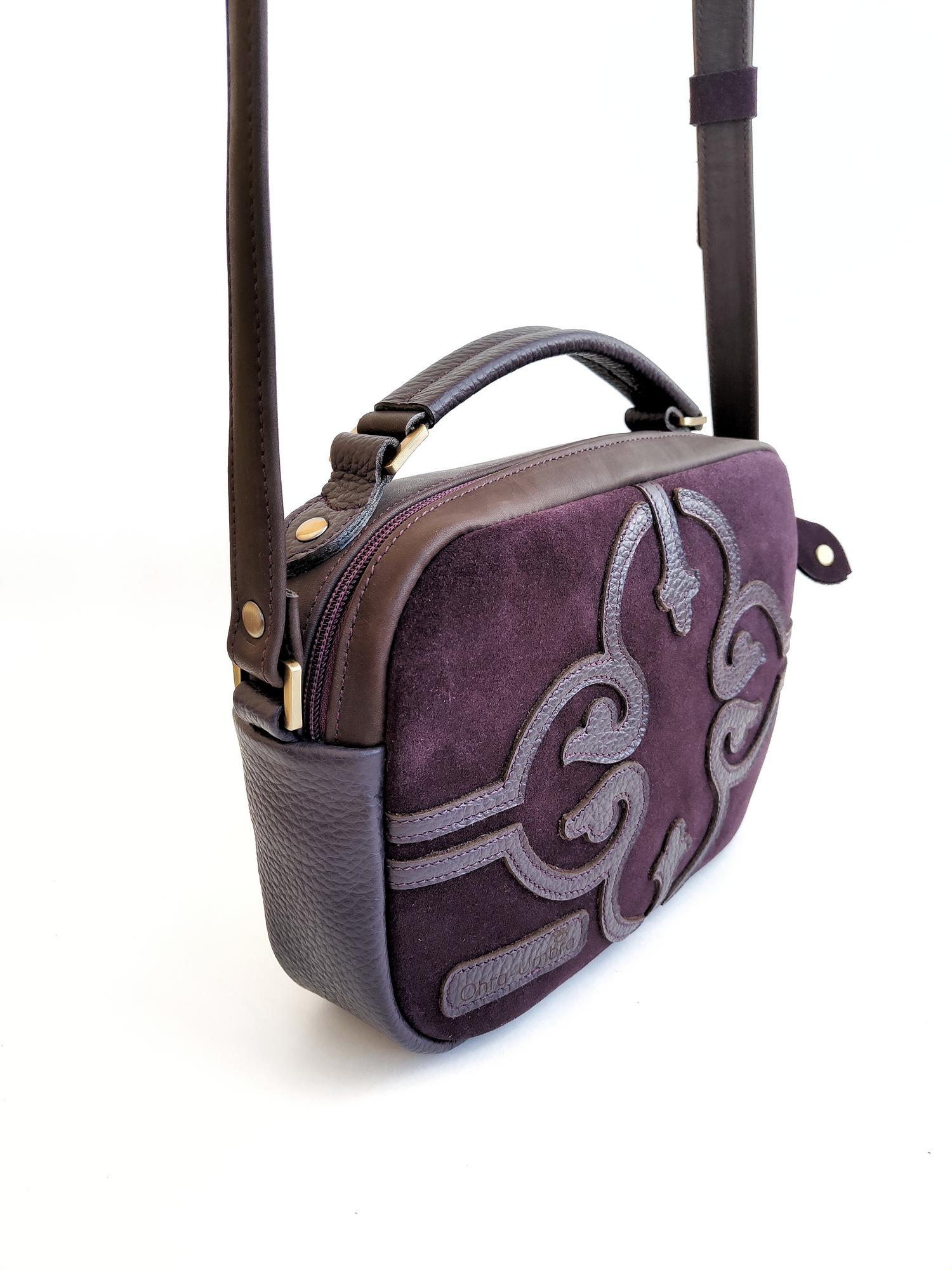 Сумка ТОСКАНА баклажан + темный шоколад