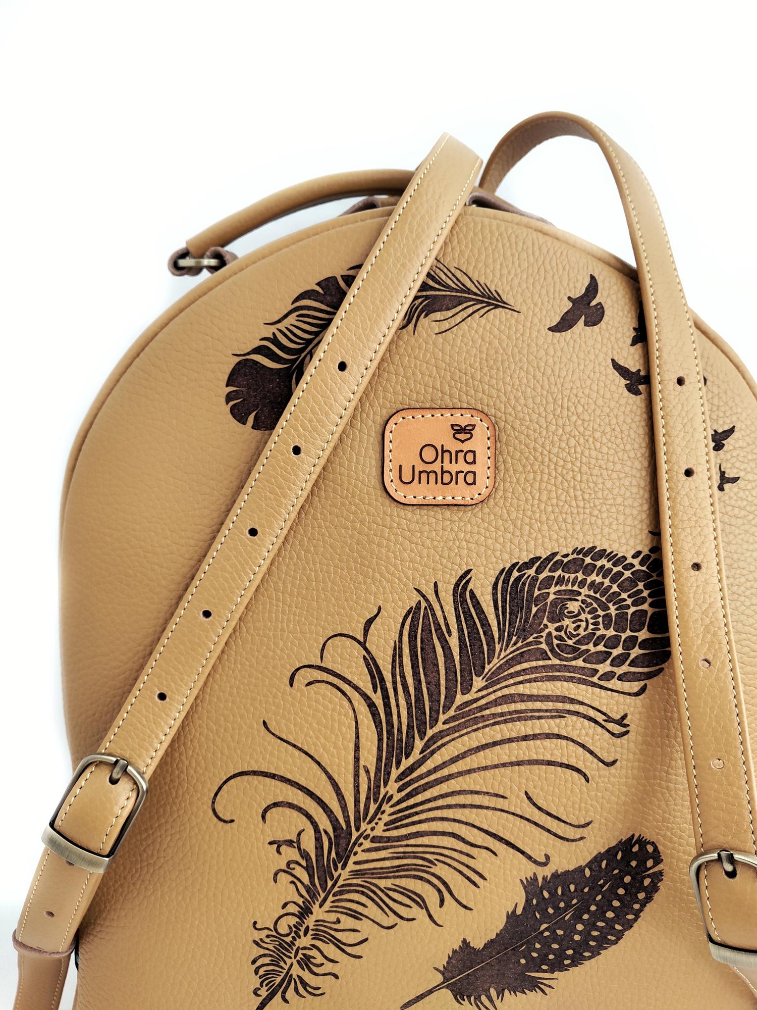 Рюкзак СТОКГОЛЬМ горчица (с дополнениями на заказ: ремни + рисунок)