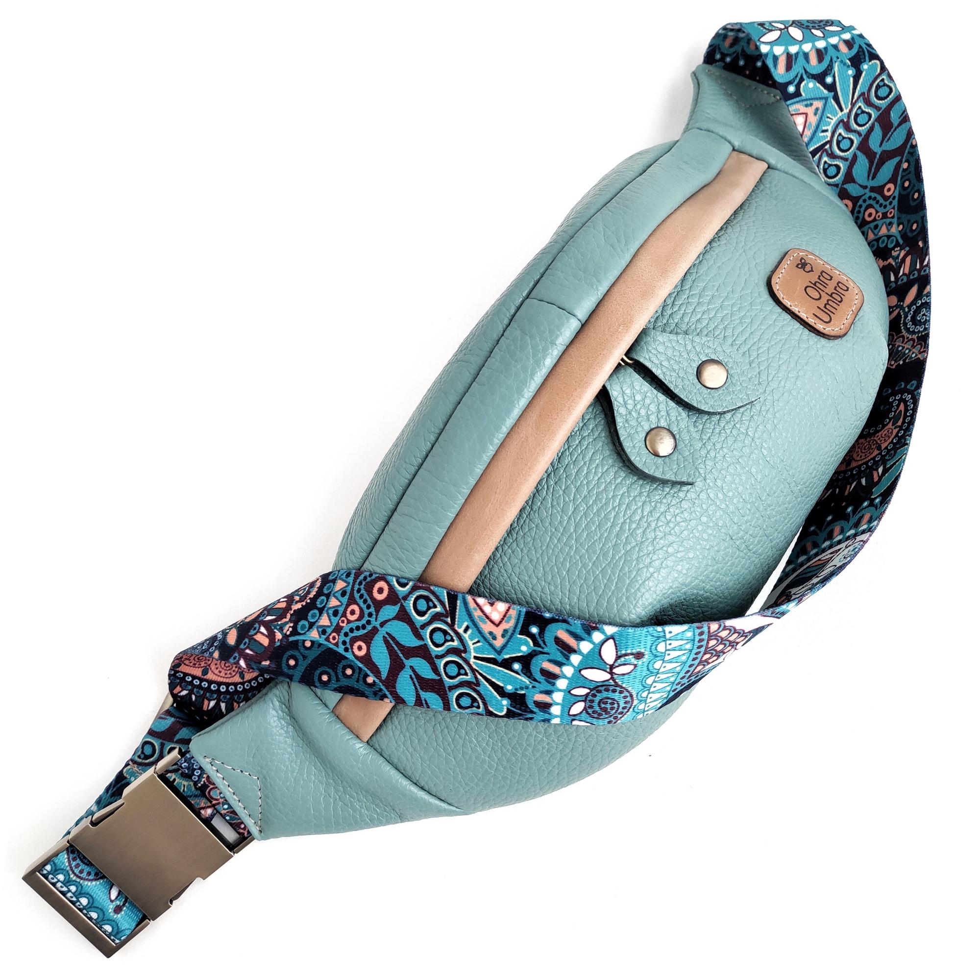 Сумка ЛИССАБОН пыльная мята + карамель