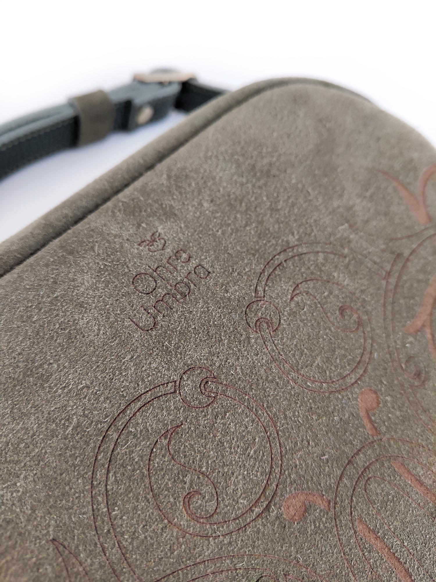 Сумка ФЛОРЕНЦИЯ зеленый мох + пепельная оливка