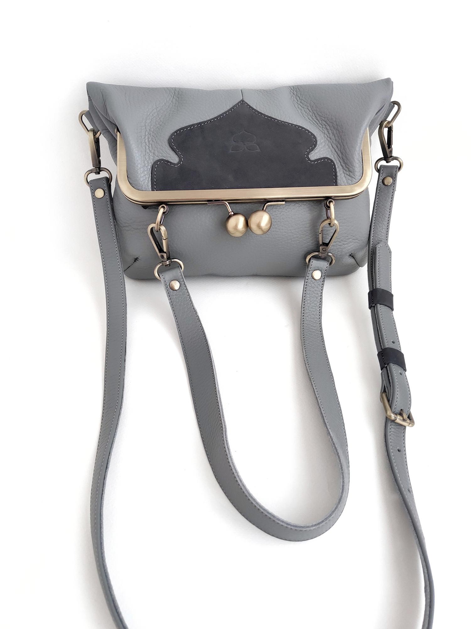 Сумка ДИЖОН серый жемчуг + грифель